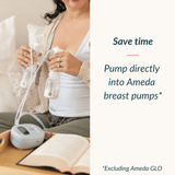 Ameda HygieniKit® Breast Milk Storage Bottle with Lock-Tight Cap, 4 Count