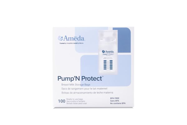 Ameda Pump 'N Protect® 6 Ounce Milk Storage Bags, 100 Count