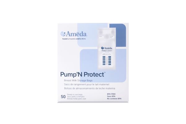 Ameda Pump 'N Protect® 6 Ounce Milk Storage Bags, 50 Count